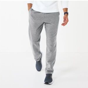 Men's XL Light Gray Tek Gear® Ultra Soft Open Hem Fleece Pants